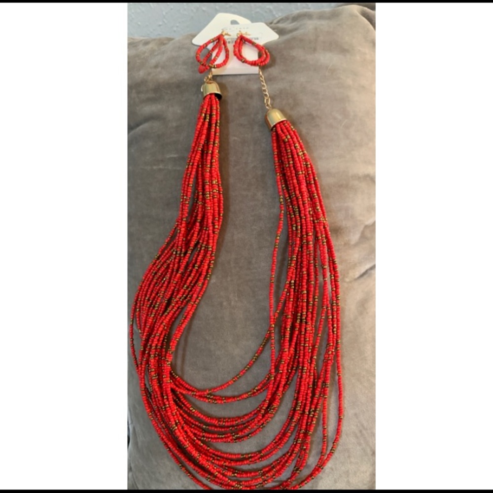 Necklace and Matching Dangle Earrings
